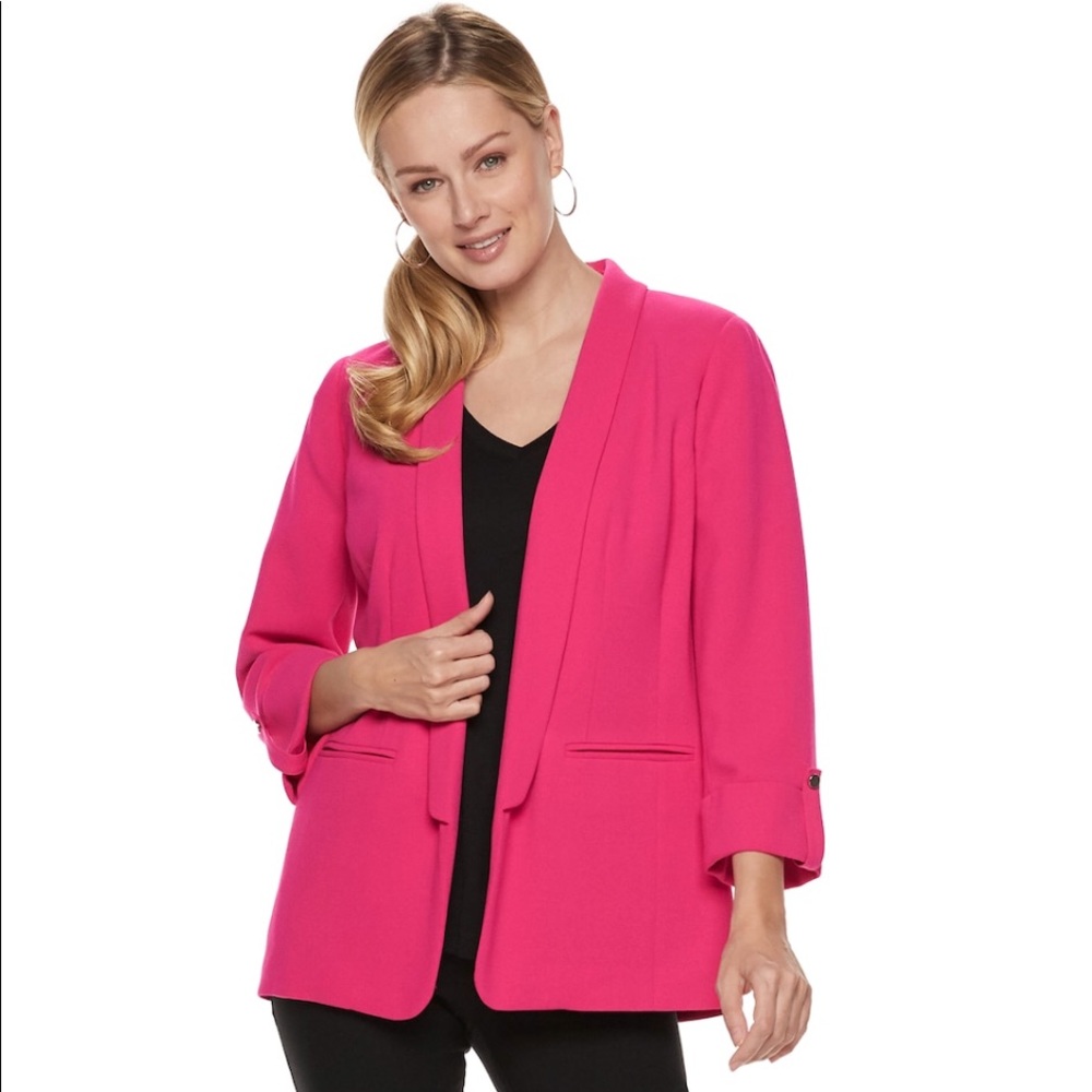 Women's Apt. 9® Long Boyfriend Blazer HOT PINK!